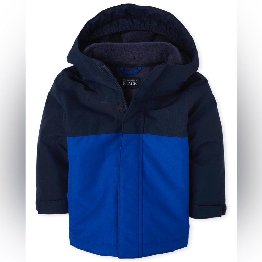 🧥 Blue Coat with Removable Fleece Lining – Size 12-18 (The Children’s Place) 🧥